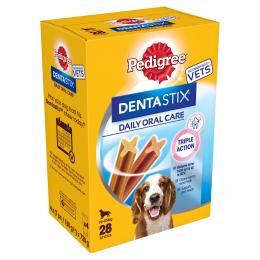 Zahnpflege Snack: Pedigree Dentastix für mittelgroße Hunde (10-25 kg) - Multipack (28 Stück) für mittelgroße Hunde (10-25 kg)