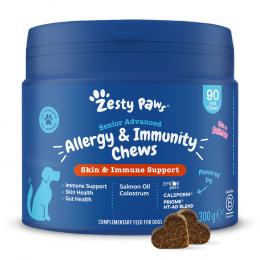 Angebot für Zesty Paws Senior Allergy & Immunity Lachs - 90 Kautabletten - Kategorie Hund / Spezial- & Ergänzungsfutter / Senior / Futterergänzung.  Lieferzeit: 1-2 Tage -  jetzt kaufen.