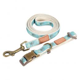 Zolux Taiga Halsband, blau Größe L: 40 - 65 cm Halsumfang, B 25 mm