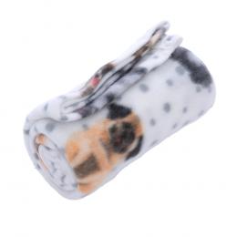 zooplus Basics Kuscheldecke Fleece Dogs & Dots - L 100 x B 70 cm
