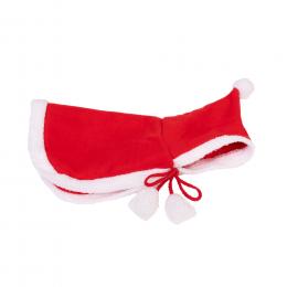 zooplus Exclusive Weihnachtsmann-Umhang, rot/weiß - Größe S: ca. 25 cm Rückenlänge