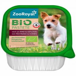ZooRoyal Bio Pastete Rind und Geflügel mit Pastinake und Kürbis 11x150g
