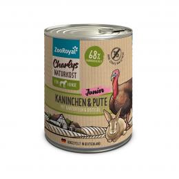 ZooRoyal Charlys Naturkost Junior Kaninchen, Pute, Kartoffeln und Distelöl 800g
