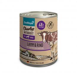 ZooRoyal Charlys Naturkost Lamm und Rind mit Kartoffeln und Distelöl 6x800g