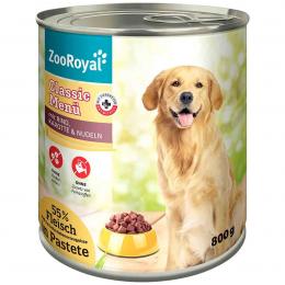 ZooRoyal Classic Menü mit Rind, Karotten und Nudeln 4x800 g
