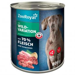 ZooRoyal Hunde-Nassfutter mit Wildvariation 6x800g