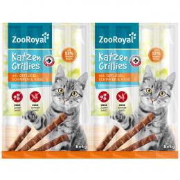 ZooRoyal Katzen-Grillies Geflügelschinken und Käse 8x5 g