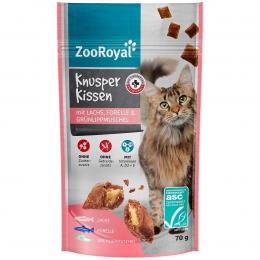 ZooRoyal Knusperkissen Lachs, Forelle und Muschel 6x70 g