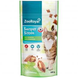 ZooRoyal Knusperkissen mit Huhn & Katzenminze 5x100 g