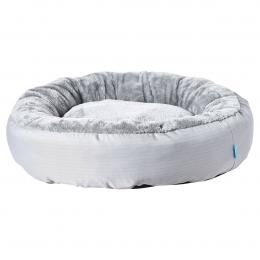 ZooRoyal Kuschelbett Milo rund für Hunde und Katzen Ø 75x20 cm hellgrau