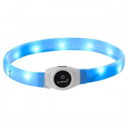 ZooRoyal LED Leuchthalsband USB Langhaar blau