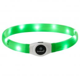 ZooRoyal LED Leuchthalsband USB Langhaar grün