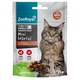 ZooRoyal Mini Würfel mit Ente & Katzenminze 5x50g