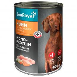 ZooRoyal Mono-Protein Huhn mit Zucchini Möhren & Distelöl 6x400g