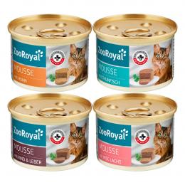 ZooRoyal Mousse Mixpaket Fisch, Rind und Huhn 24x85g